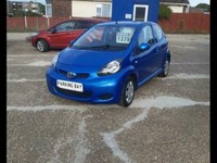 TOYOTA AYGO BLUE VVT1,1 FORMER KEEPER,45870 MILES,HISTORY,2010 ,,£20 A YEAR TAX