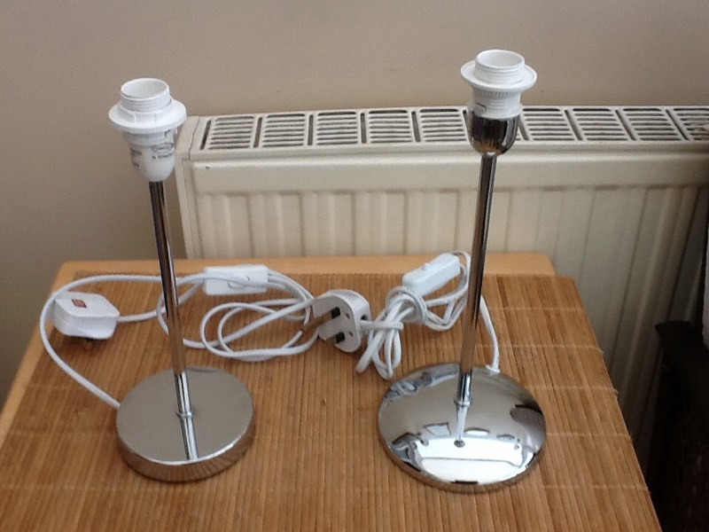 Two Chrome Table Lamps Dunelm & Servlite in Great Barr, West Midlands