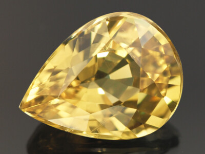 NATURAL MINE - UNHEATED PEAR GREENISH YELLOW SAPPHIRE 1.33 CTS.