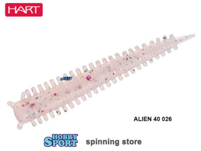 HART ALIEN 40 COL 026  UV TRASPARENTE  mm 40 SILICONICO ROCK FISHING SPINNING