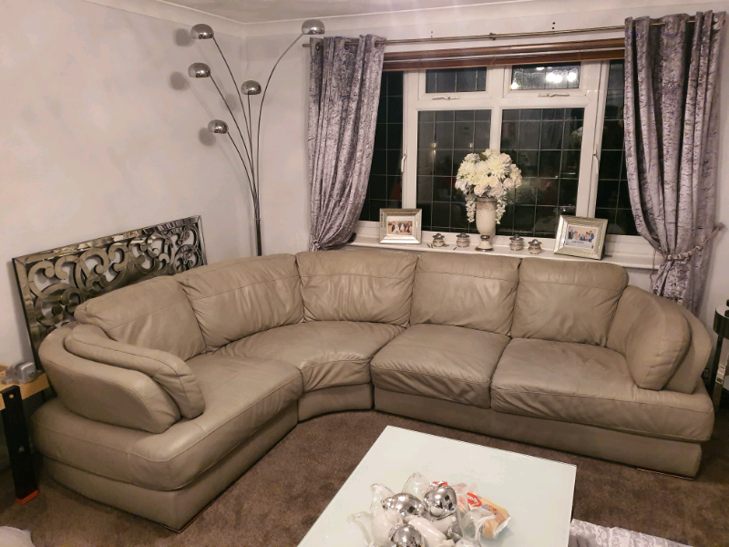 Sofology grey leather corner sofa in Rochdale, Manchester Gumtree