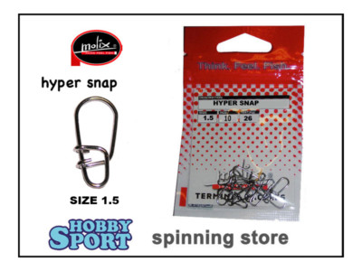 MOLIX HYPER SNAP SIZE 1.5 TEST 26 KG MOSCHETTONE ULTRA LIGHT SPINNING