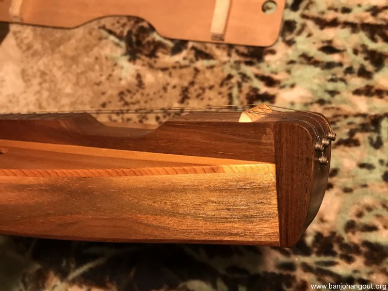 Earl Templin walnut mountain dulcimer # 613 w/possum board & book