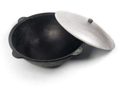 Kazan Казан Uzbeki Tatar Dish Plov Pot Mangal Cast Iron Pan Cooking 16 L + Lid