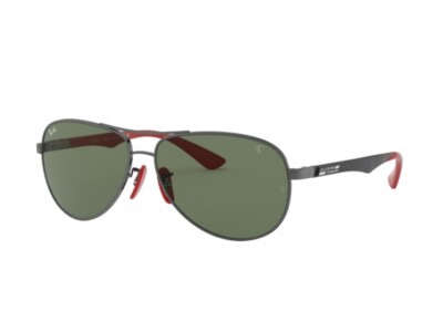 Pre-owned Ray Ban Ray-ban Sunglasses Rb8313m Ferrari F00171 Gunmetal Green Man