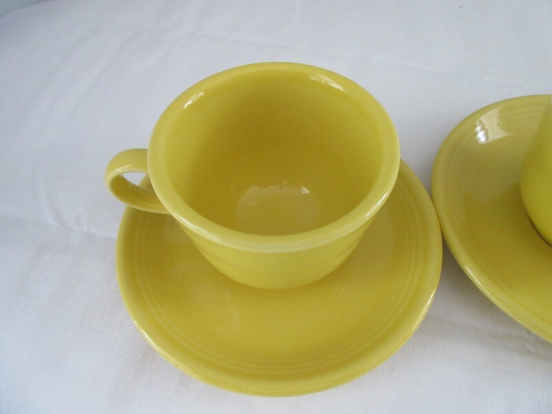 2~Fiesta Marigold Retired Cup and Saucer
