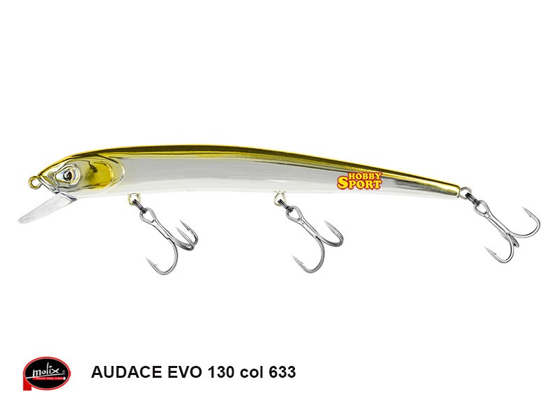 MOLIX AUDACE EVO 130 LAGUNA 633 CHROME GOLD BACK 15 GR SLOW SINKING