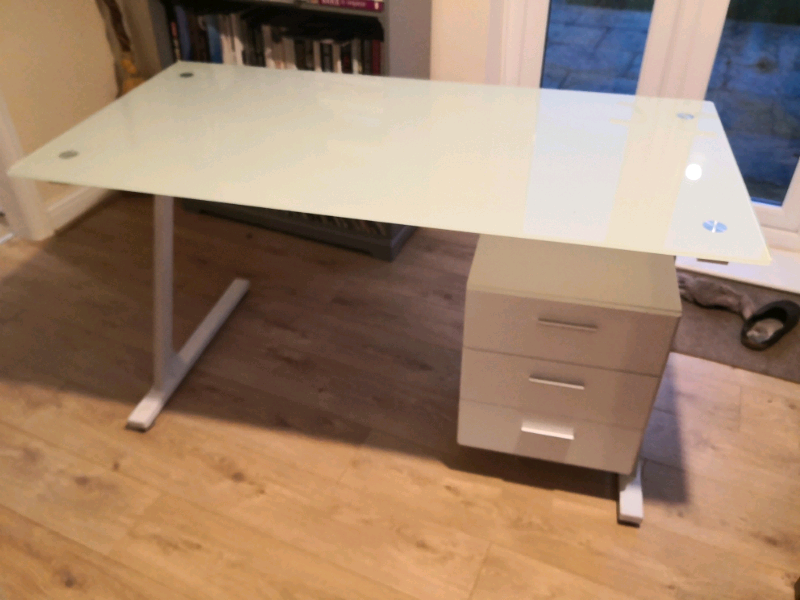 John Lewis Zane glass desk in Wirral, Merseyside Gumtree
