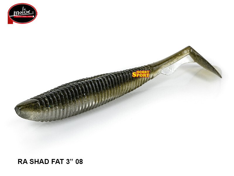 MOLIX RA SHAD FAT 3'' COLOR  08 ALBURNO SHAD SPINNING SPIGOLA BLACK BASS