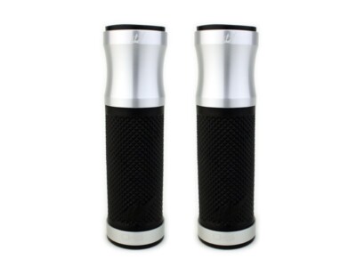DRIVEN RACING D3 GRIPS Silver / Black For 7/8'' Bars