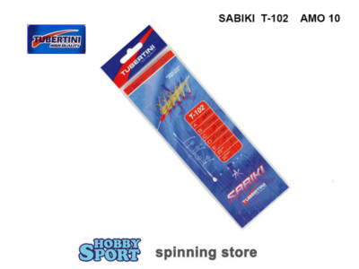 SABIKI TUBERTINI T 102 - HOOK SIZE 10 ARTIFICIALE MARE  PELLE DI PESCE 6 AMI