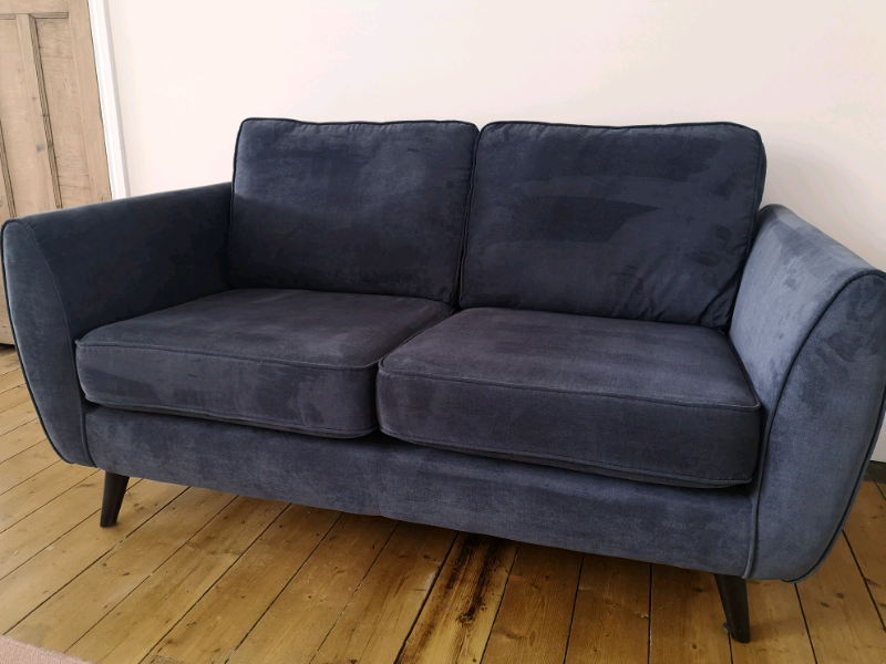 DFS 'Aurora' Dark Blue 2 Seater Sofa in StratforduponAvon