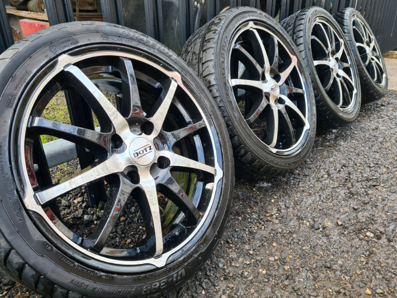 17" Dotz alloy wheels and tyres 4x114.3 Honda Volvo Nissan nv200 S13 in Southampton, Hampshire