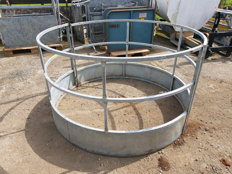 Selection of sheep horse round bale ring feeders farm tractor in
