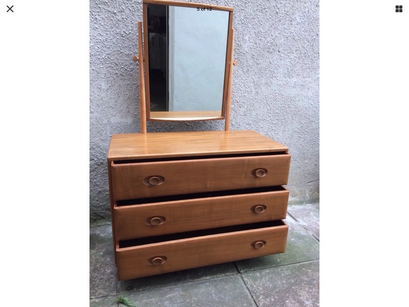 Vintage1960 S Rare Ercol 483 Windsor Dressing Chest With Tilting