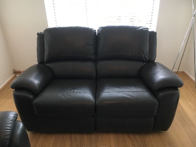 Sofology Akira Leather Recliner Sofas X 2 Charcoal Grey in Crewe
