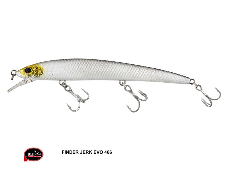 MOLIX FINDER JERK EVO 110 SS  466 NATURAL WHITE  10GR SLOW SINKING 11CM SPINNING
