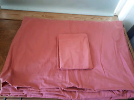 Single terracotta duvet cover and pillowcase 