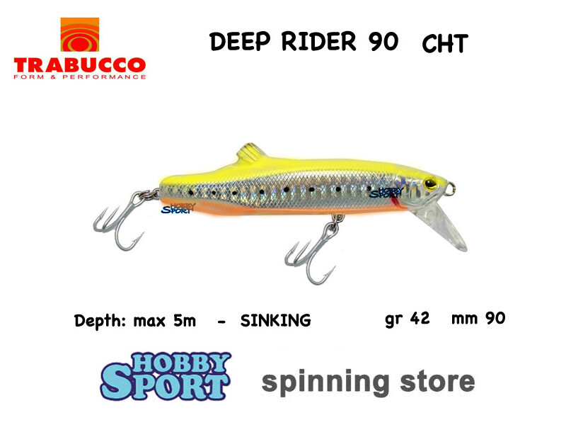 RAPTURE DEEP RIDER 90 MM COLORE CHT CHARTREUSE SPINNING SUPER SINKING 18005044