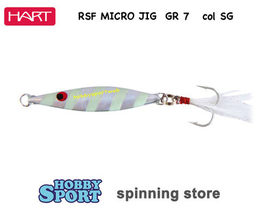 HART MICRO JIG 7 GR ROCKET STREET COL. SG  SILVER GLOW IHM37SG ANCORETTA PIUMATA