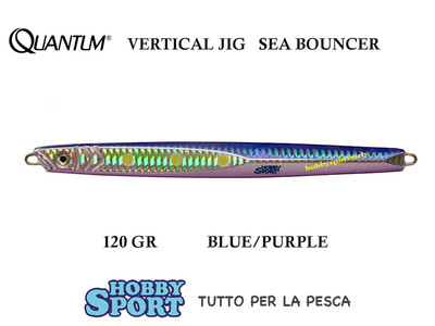 VERTICAL JIG QUANTUM SEA BOUNCER 120 GR - COL. BLU PURPLE - TIPO BENTHOS