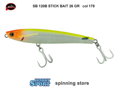 MOLIX  SB 120 B   STICK BAIT 26 GR  col 178 PEARL WHITE ORANGE SPINNING MARE