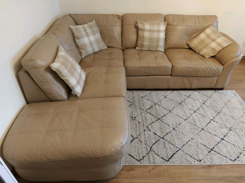 DFS real leather corner sofa suite in West Calder, West Lothian Gumtree