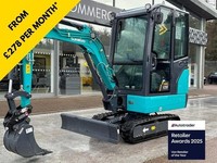 Sunward SWE 17F 1.78 Ton Mini Excavator With Full Cab, 5" LCD Screen, Heater & L
