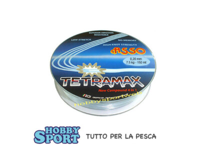 FILO ASSO TETRAMAX BOBINA 150 MT CLEAR MIS 0,20 MM SPECIALE MULINELLO