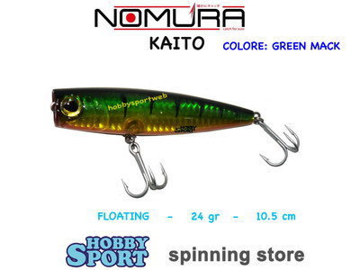 NOMURA KAITO COL GREEN MACK 24 GR 105 MM POPPER NM5790401 ARTIFICIALE SALTWATER