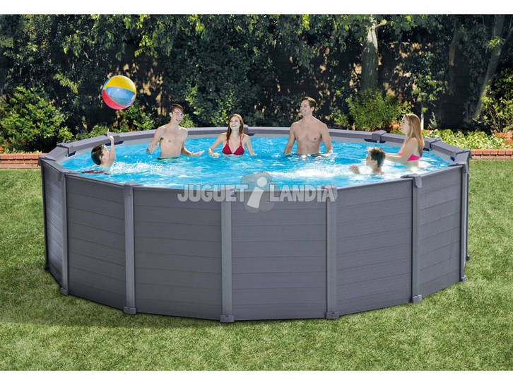 Piscina Desmontable Graphite Gray Panel Pools 478x124 cm. Intex 26384 - Imagen 3