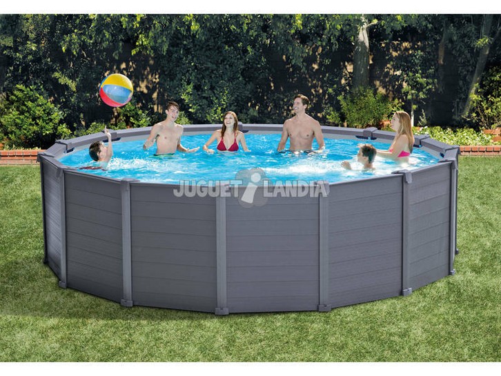 $ 10 CONTACTARVISITAR TIENDA EBAYPiscina Desmontable Graphite Gray Panel Pools 478x124 cm. Intex 26384¡Diseño y relax se unen en esta nueva y genial Piscina Desmontable Graphite Gray Panel Pools de 48x124 cm. Intex! ¡Tu mejor aliado en la lucha contra el caluroso Verano! Consigue esta nueva y moderna piscina elevada fabricada en materiales de primera calidad, con un aspecto de grafito, un diseño que encaja a la perfección con cualquier patio o jardín, y las medidas ideales para toda la familia. Descubre los accesorios y complementos más prácticos para sacar el mayor partido a tu nueva y elegante piscina, echa un vistazo a nuestra web y sorpréndete con lo último en tecnología para el confort y la salud de los tuyos. La piscina incluye: - Depuradora con filtro de arena y caudal de 4.500 l/h (arena no incluida). Voltaje 220-240V. - Escalera de seguridad de 4 peldaños exteriores, 4 peldaños interiores y plataforma en la parte alta. - Tapiz protector de base. - Cubierta protectora. - Capacidad: 16.805 litros de agua. - Liner de triple capa súper resistente. JUGUETESAIRE LIBREDISFRACESMUÑECASVer la imagen completaPiscina Desmontable Graphite Gray Panel Pools 478x124 cm. Intex 26384¡Diseño y relax se unen en esta nueva y genial Piscina Desmontable Graphite Gray Panel Pools de 48x124 cm. Intex! ¡Tu mejor aliado en la lucha contra el caluroso Verano! Consigue esta nueva y moderna piscina elevada fabricada en materiales de primera calidad, con un aspecto de grafito, un diseño que encaja a la perfección con cualquier patio o jardín, y las medidas ideales para toda la familia. Descubre los accesorios y complementos más prácticos para sacar el mayor partido a tu nueva y elegante piscina, echa un vistazo a nuestra web y sorpréndete con lo último en tecnología para el confort y la salud de los tuyos. La piscina incluye: - Depuradora con filtro de arena y caudal de 4.500 l/h (arena no incluida). Voltaje 220-240V. - Escalera de seguridad de 4 peldaños exteriores, 4 peldaños interiores y plataforma en la parte alta. - Tapiz protector de base. - Cubierta protectora. - Capacidad: 16.805 litros de agua. - Liner de triple capa súper resistente. MÁS INFORMACIÓNCaracterísticas:Edad: desde 6.0años (edad orientativa)JUGUETESAIRE LIBREDISFRACESMUÑECASPOLÍTICAS DE VENTAENVÍO El envío es rápido y gratis (24-72 horas). No enviamos ni a Canarias ni a Ceuta ni a Melilla.DEVOLUCIONES El ejercicio del derecho de desistimiento no estará sujeto a formalidad alguna, bastandoque se acredite en cualquier forma admitida en derecho. En todo caso se considerará válidamente ejercitado mediante el envío del documento dedesistimiento o mediante la devolución de los productos recibidos. El comprador dispone de 14 días naturales para devolver el producto desde la fecha derecepción sin limitar el uso del mismo (siempre que no vaya más allá de la mera comprobacióndel buen estado y funcionamiento del mismo), siempre y cuando el mismo se encuentre en perfectoestado de conservación para su venta tanto el contenido como el envase (producto y accesorios).En caso de devolver el producto sin el embalaje original o con desperfectos, el bien sufritá unadepreciación. En el caso de haber recibido el producto y observar que el envase presenta algún golpe,rotura o abolladura, deberá hacerlo constar en el albarán del transportista. Si se observa que el envasepresenta cualquiera de estas situaciones, el comprador deberá rechazar el envío, haciendo constaren el albarán del transportista el motivo.GARANTÍA El vendedor responde de las faltas de conformidad que se manifiesten en un plazode dos años desde la entrega. Salvo prueba en contrario, se presumirá que las faltas de conformidad que se manifiestenen los seis meses posteriores a la entrega del producto, sea éste nuevo o de segunda mano,ya existían cuando la cosa se entregó, excepto cuando esta presunción sea incompatible conla naturaleza del producto o la índole de la falta de conformidad. No realizamos envíos a Canarias, Ceuta y Melilla. Los pedidos realizados con dirección de envío a alguno de esos lugares serán cancelados.