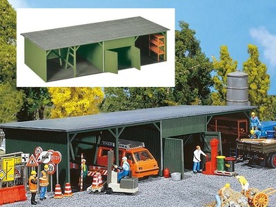 Hangar d''entreposage de matériel échelle HO 1/87 Faller 120251
