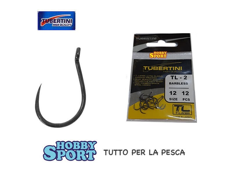 AMI SERIE TL-2 SIZE 14 BARBLESS TUBERTINI x CARPA LAGO FIUME 2 CONF. DA 12 PZ