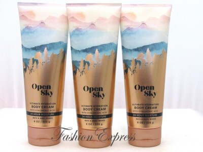 BATH & BODY WORKS OPEN SKY ULTIMATE HYDRATION BODY CREAM 8 OZ (LOT OF 3 PCS)