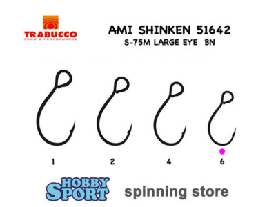 AMI SHINKEN SERIE 51642 S-75M - SIZE 6 LARGE EYE BN 20100060 TRABUCCO  10 PZ