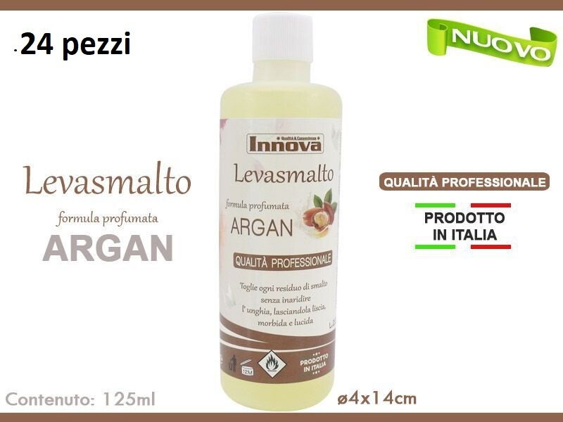 Set 24 Pezzi Levasmalto Solvente Unghie Profumato Fragranza Argan 125ml hmj