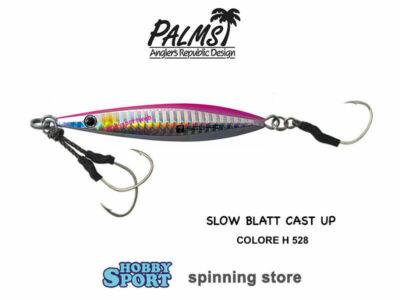 PALMS SLOW BLATT CAST UP 60 gr COL H 528 PINK SILVER 102 mm METAL JIG SLOW PITCH