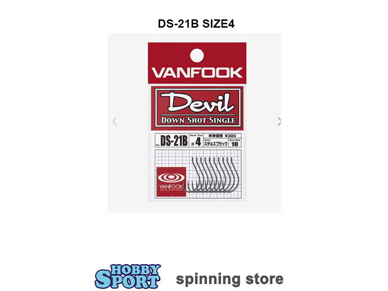 AMI VANFOOK DEVIL DS-21B SIZE 4 DOWN SHOT SINGLE PESCA TROTA TORRENTE CONF 10 PZ