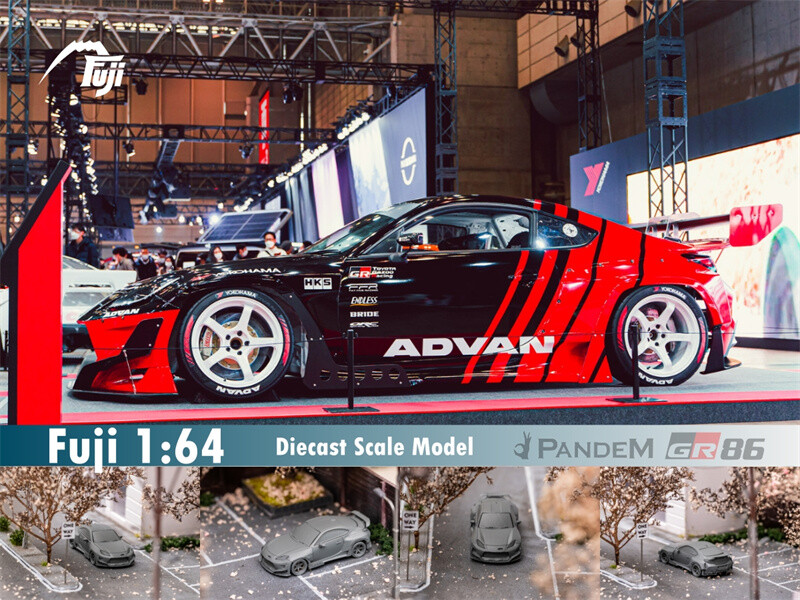 1/64 BRZ&86 Rocket Bunny V3 HKS 399台限定 Toyota 86 Rocket Bunny Pandem with HKS Livery by Time Micro