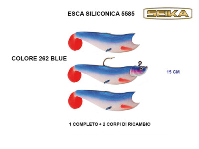 SEIKA TUBERTINI 5585 COL 262 SILICONICI 15 CM  SPINNING x LUCCIO BLACK BASS