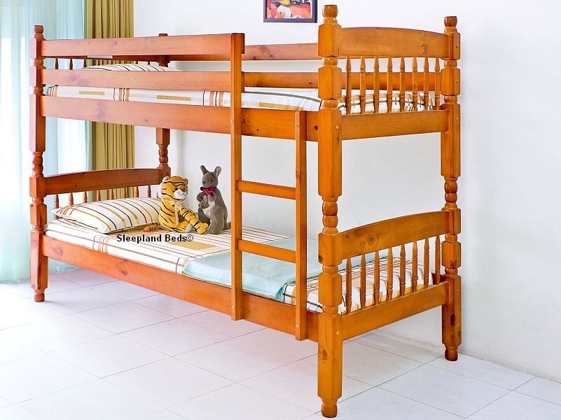 VERY GOOD CONDITION WOODEN BUNK BED WITH LADDERS 2 GOOD QUALITY
