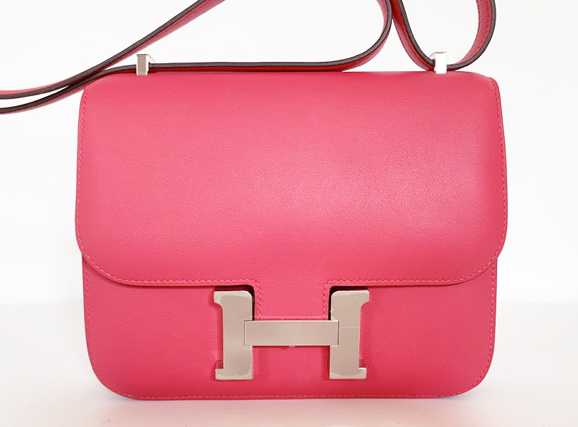 HERMES CONSTANCE MINI ROSE EXTREME PINK BAG 18 NEW