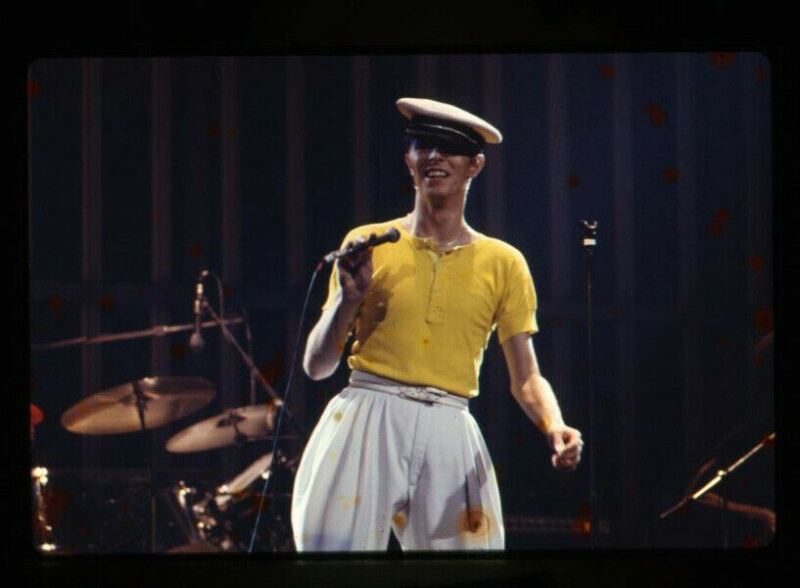 David Bowie Vintage Concert rare original 35mm Transparency in sailor cap 1970