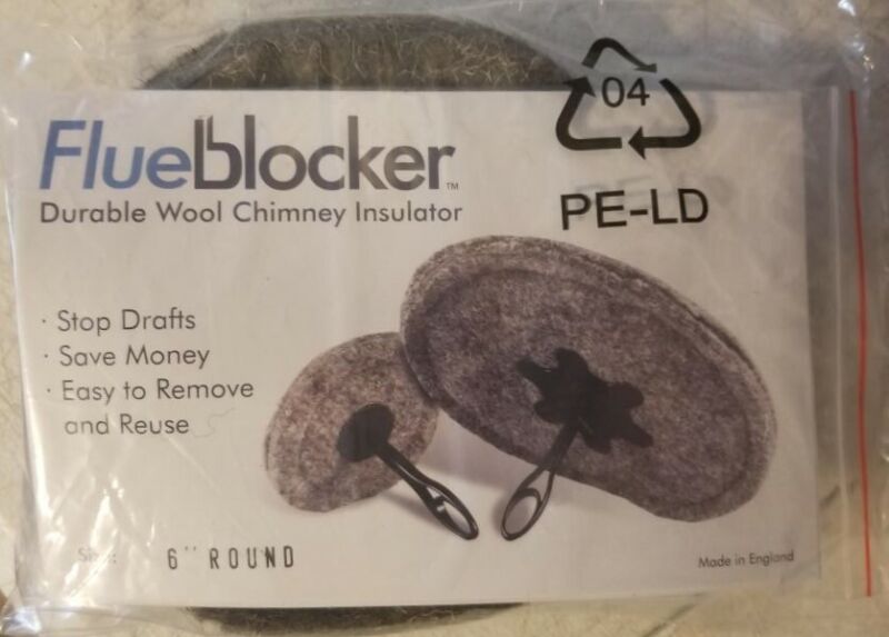 Round Flueblocker Chimney Draft Stopper, Wool Chimney Sheep