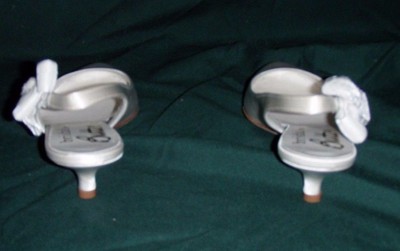 Bridal by Butter Saga White Satin Slingbacks Women Size 6 Kitten Heel Shoes, NIB