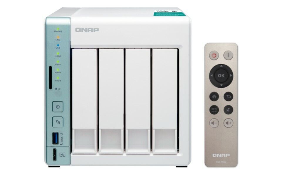 QNAP TS-451A 4-Bay-NAS Netzlaufwerk/Server, 4GB RAM, 2x GBit LAN, HDMI, in OVP