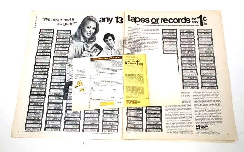 1979 Columbia Record & Tape Club and Order Form WE NEVER HAS IT SO GOOD Print Ad
