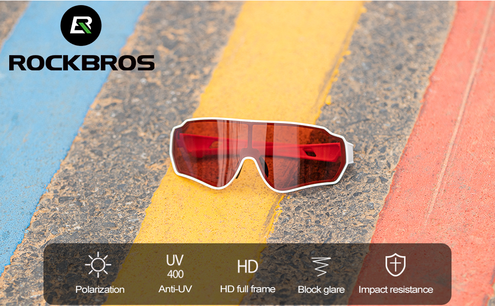 ROCKBROS Cycling Glasses Polarized Sports Sunglasses Outdoor Unisex UV400