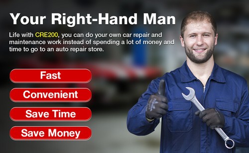 LAUNCH CRE200 Car OBD2 Scanner Code Reader Diagnostic Tool Check Engine ABS SRS